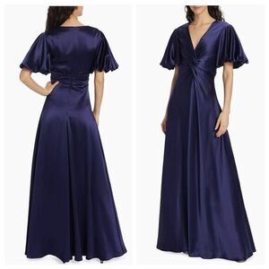 Talbot Runhof Twisted Satin Gown US 12